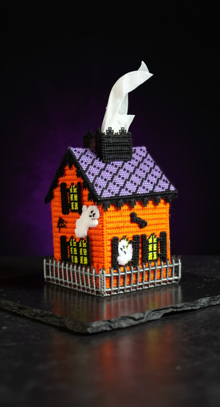 Haunted House Tissue Cover
