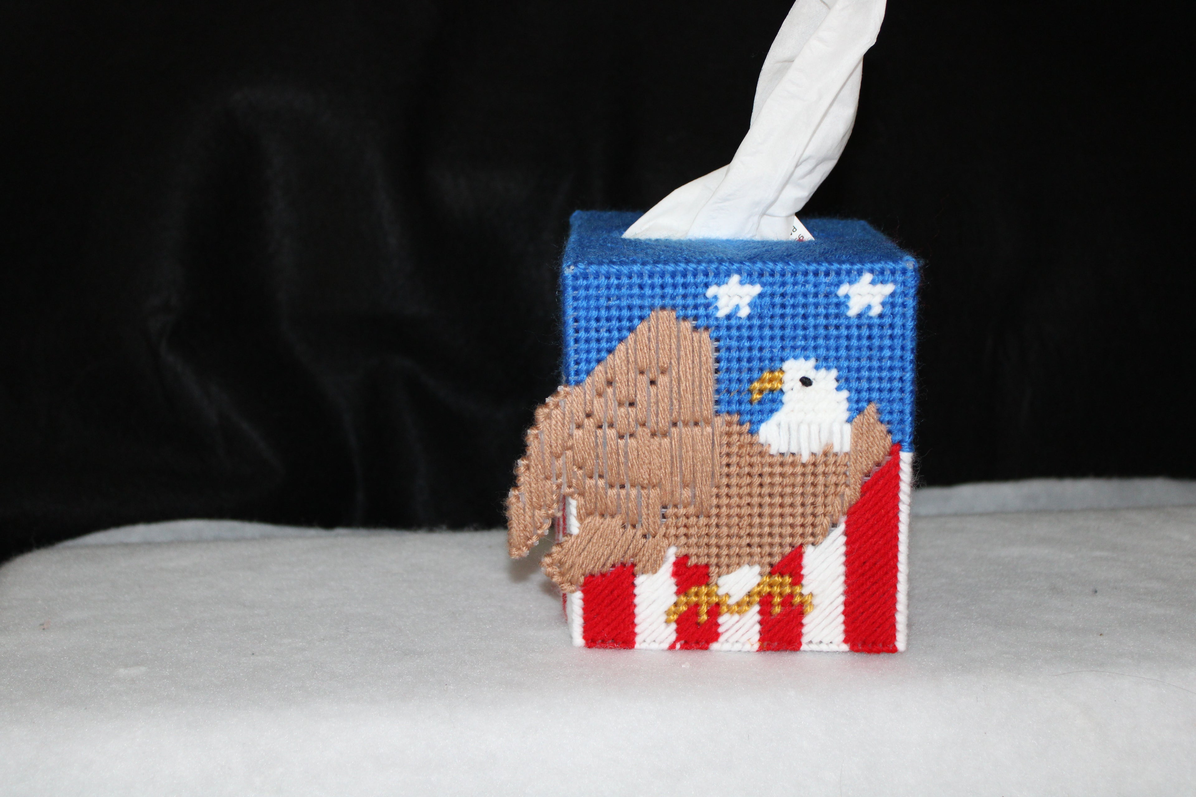American Bald Eagle Flag Tissue Cover