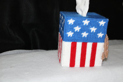 American Bald Eagle Flag Tissue Cover